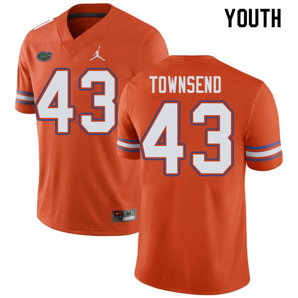 Jordan Brand Youth #43 Tommy Townsend Florida Gators College Football Jerseys Sale-Orange - Click Image to Close